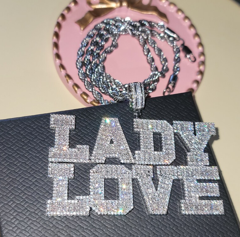 LADY LOVE custom iced out  hip hop pendant | Christmas gift