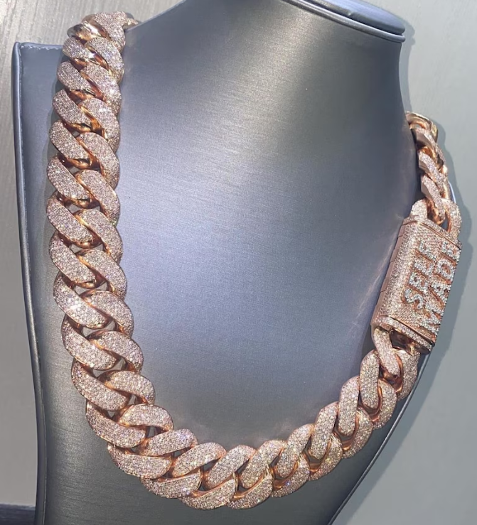 925Silver and VVs moissanite diamond iced out cuban link chain | best gift for him| daily wear | 16MM