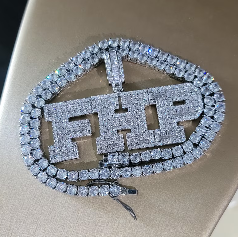 'FHP' VVs moissanite diamond hip hop pendant | best gift for him